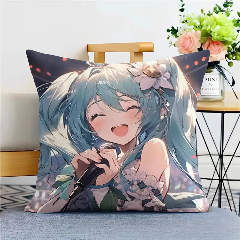 Hatsune Miku Anime Throw Pillow Covers