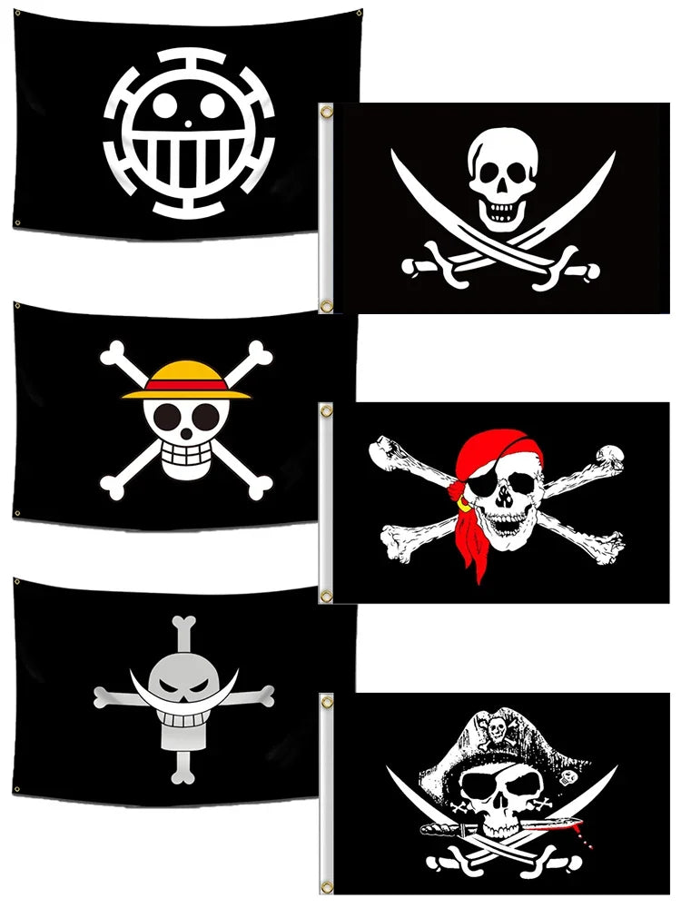 One Piece Pirate Flag Tapestry – 60x90cm Anime Wall Banner (Multiple Variants)