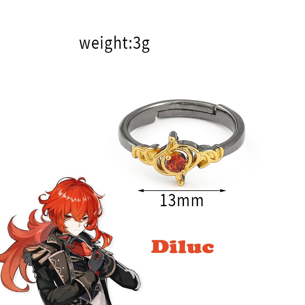 Genshin Impact Character Rings – Anime Jewelry Collection