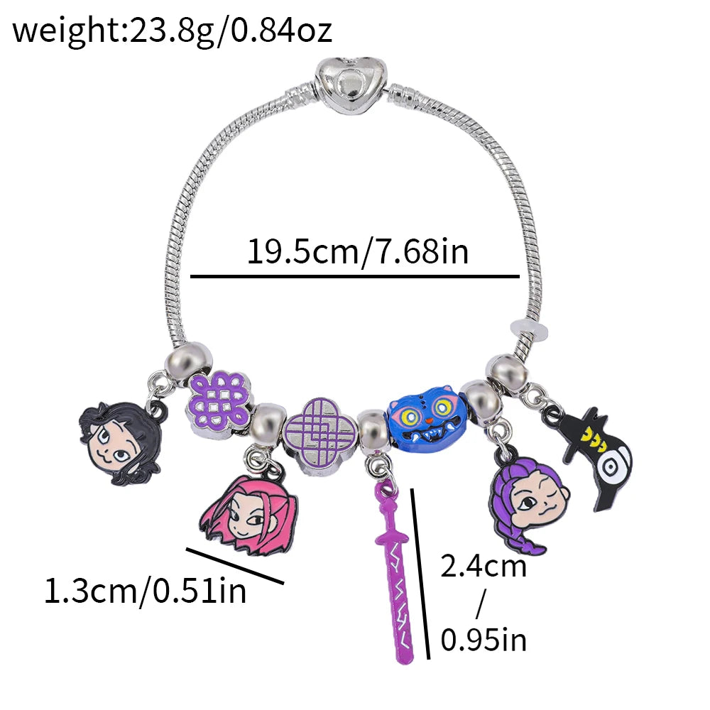 K-Pop Demon Hunters Charm Bracelet – 19.5cm Wristband