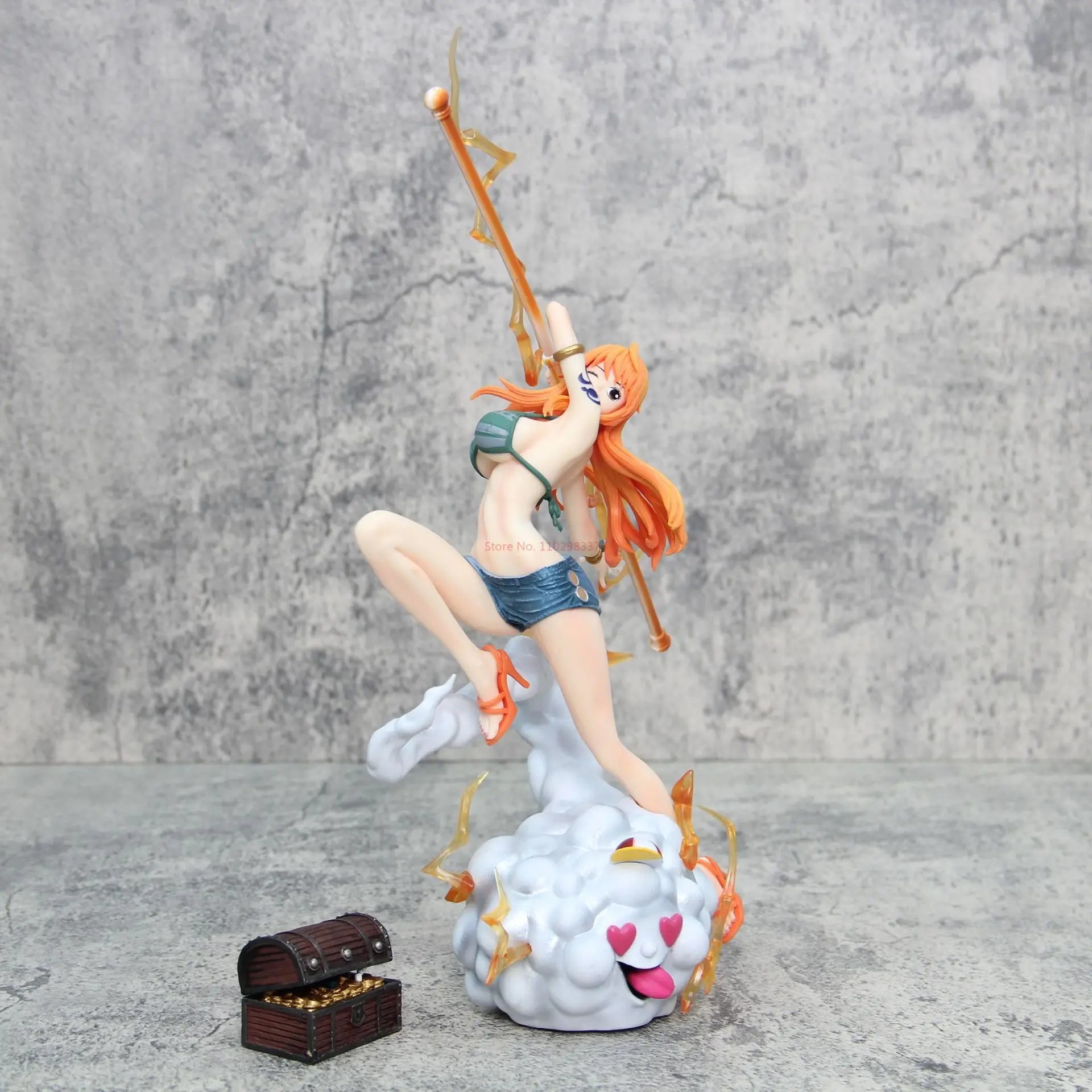 One Piece – Nami Action Figure with Zeus & Treasure Chest (32cm)
