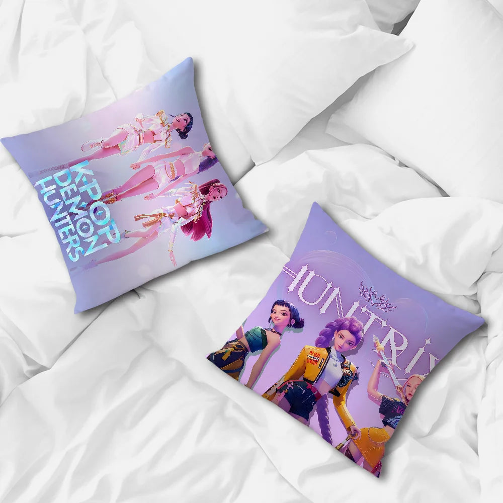 K-Pop Demon Hunters Pillow Cover – 45 x 45 cm Decorative Cushion Case