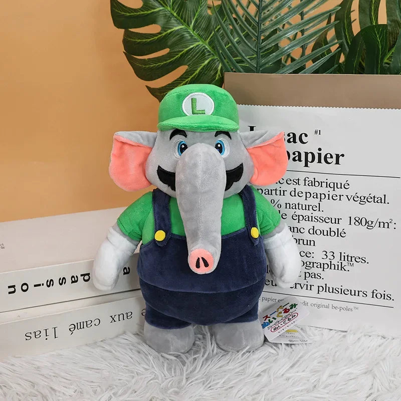 Super Mario & Luigi Elephant Plush Toys – 27cm Soft Collectible Figures