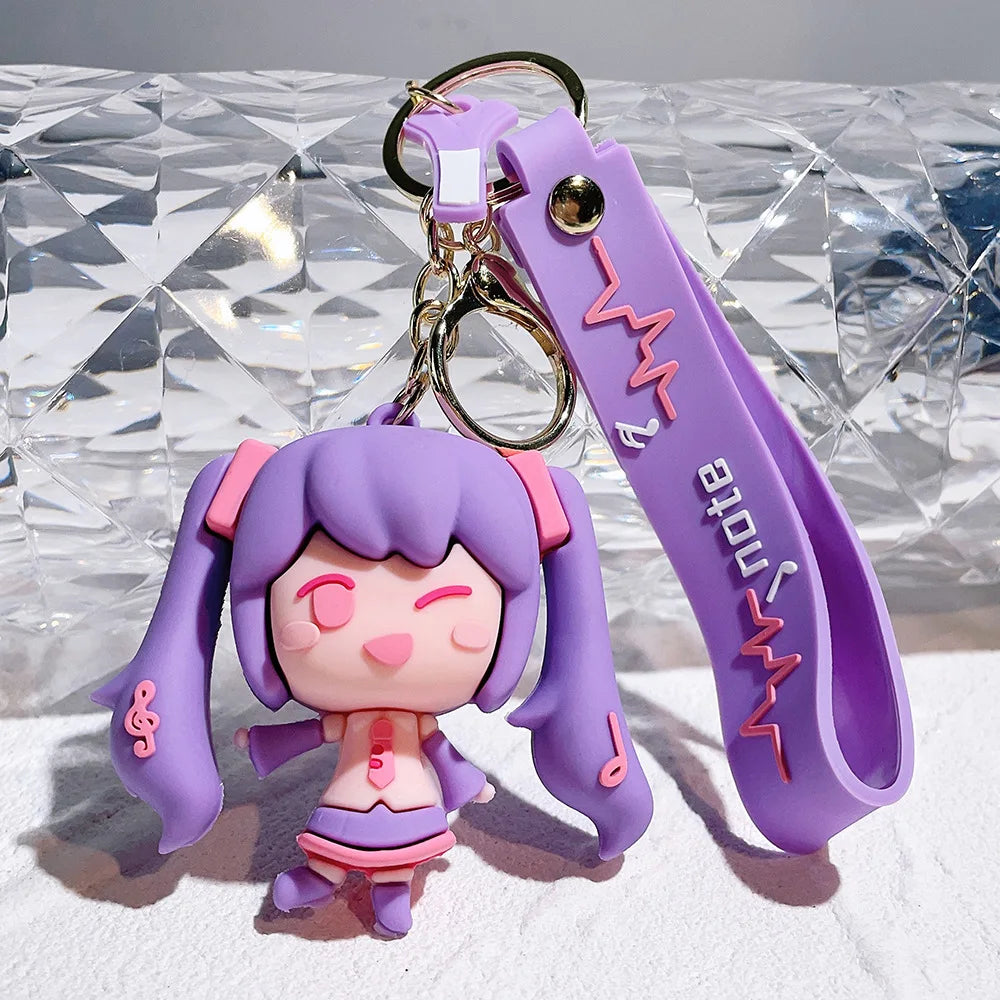 Hatsune Miku Keychain with Charm Strap