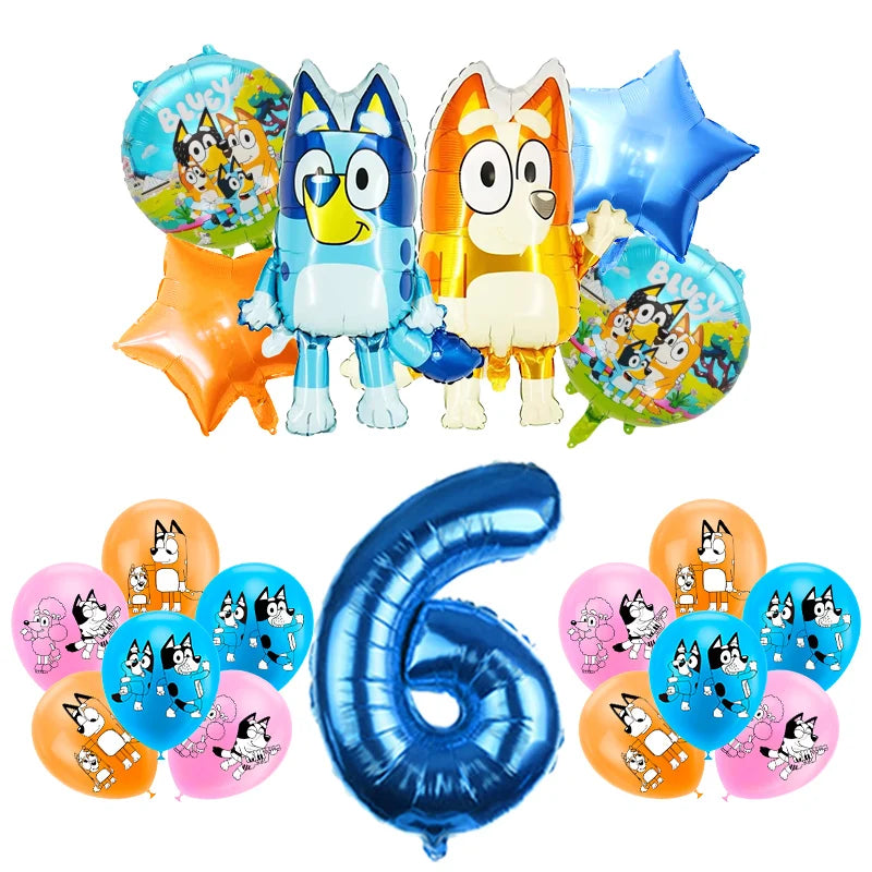 Bluey Birthday Balloon Set (1–9 Years)