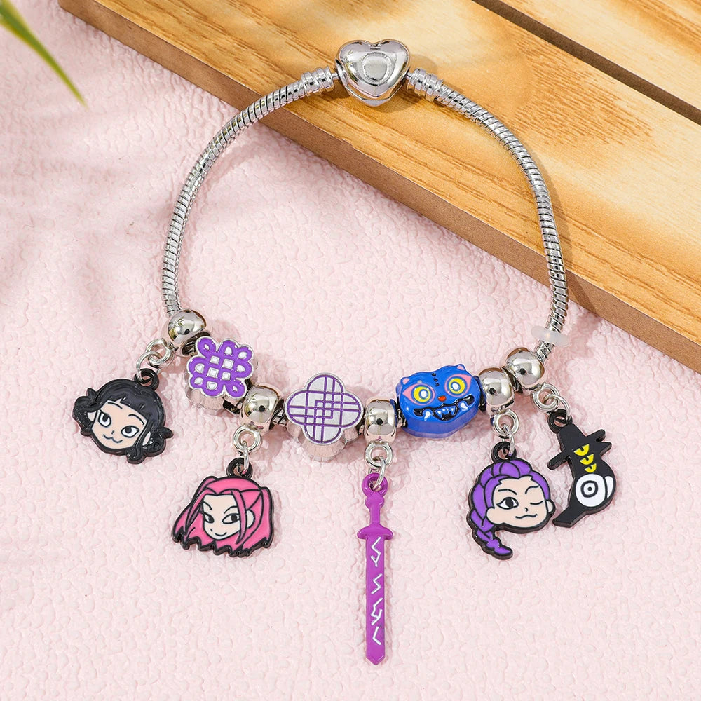 K-Pop Demon Hunters Charm Bracelet – 19.5cm Wristband