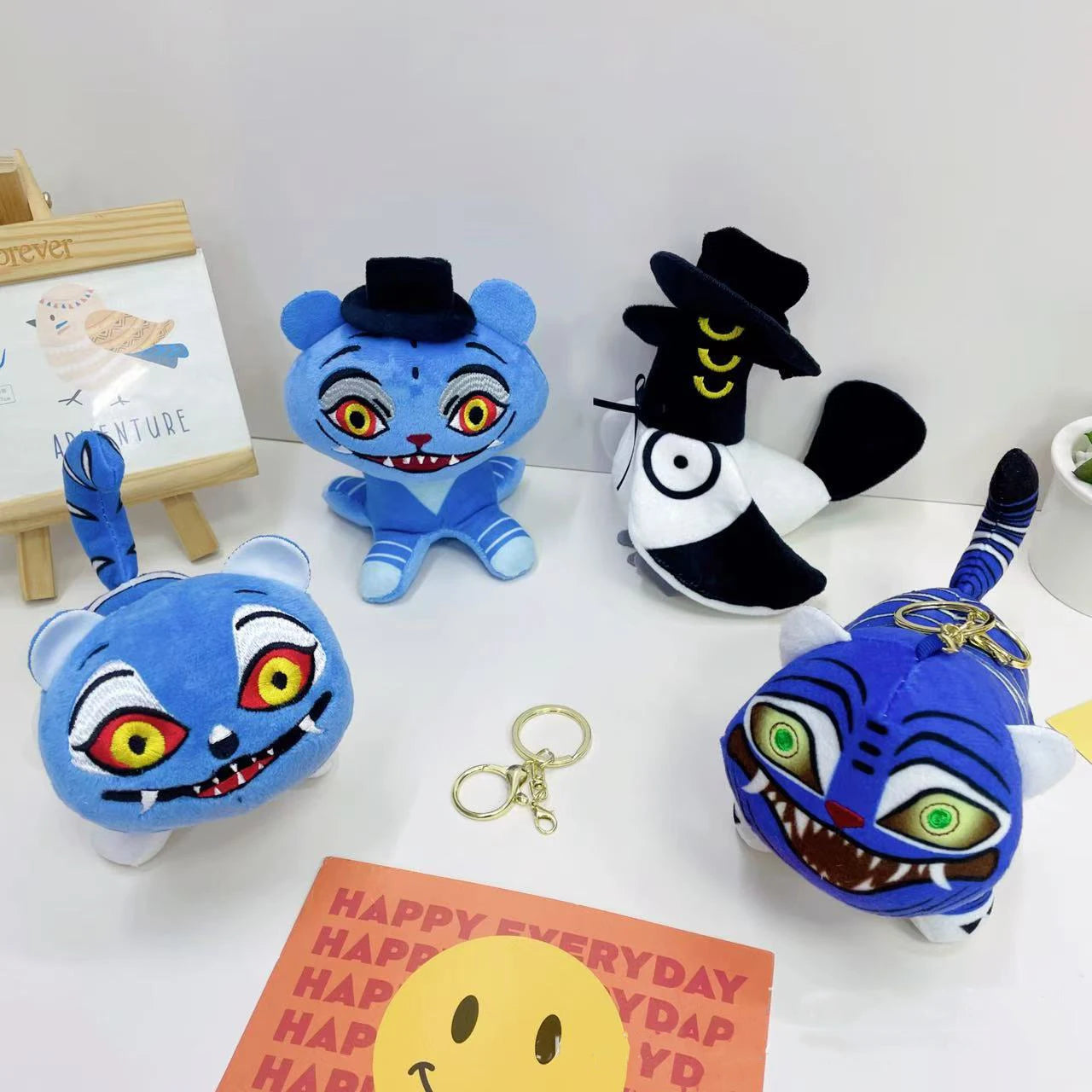 K-POP Demon Hunters Plush Keychain Set – 10–15cm Mini Plush Figures