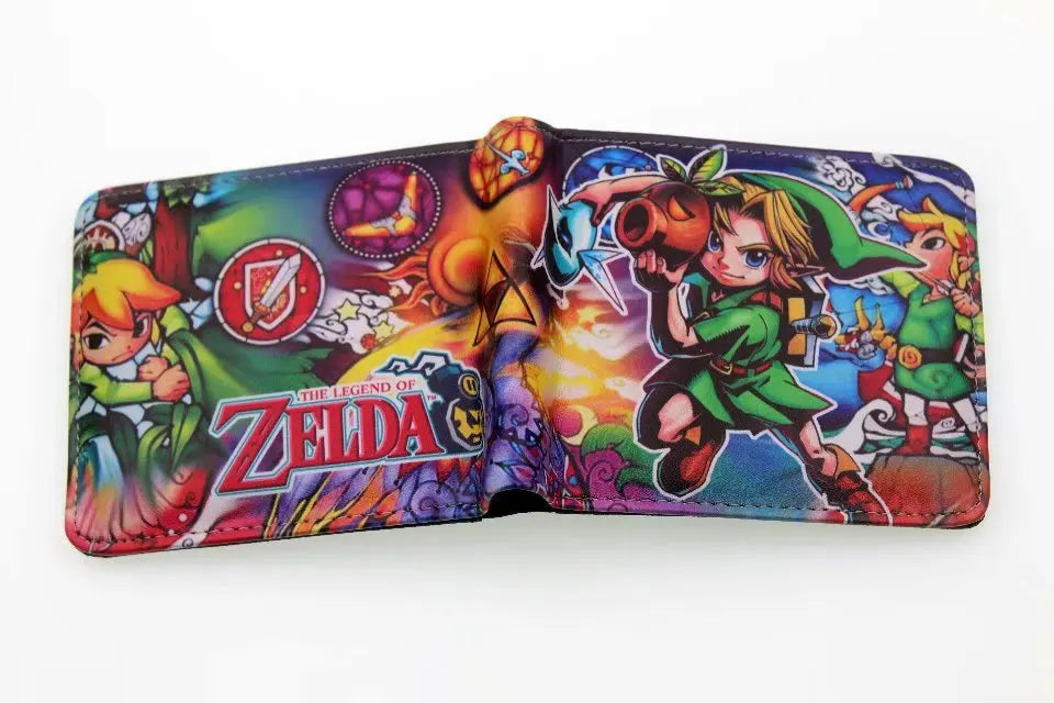 The Legend of Zelda PU Wallet Men Purse Zelda Game Style Wallet Card Coin Storage Game Peripherals Students Fashion Friends Gift