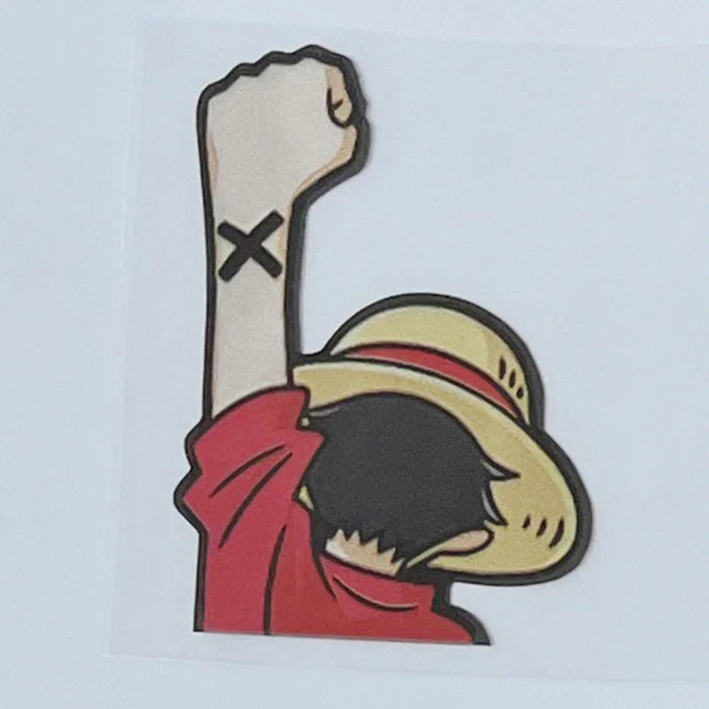 One Piece Crew Car Sticker – Straw Hat Pirates Rear Window Decal (38 × 8 cm)