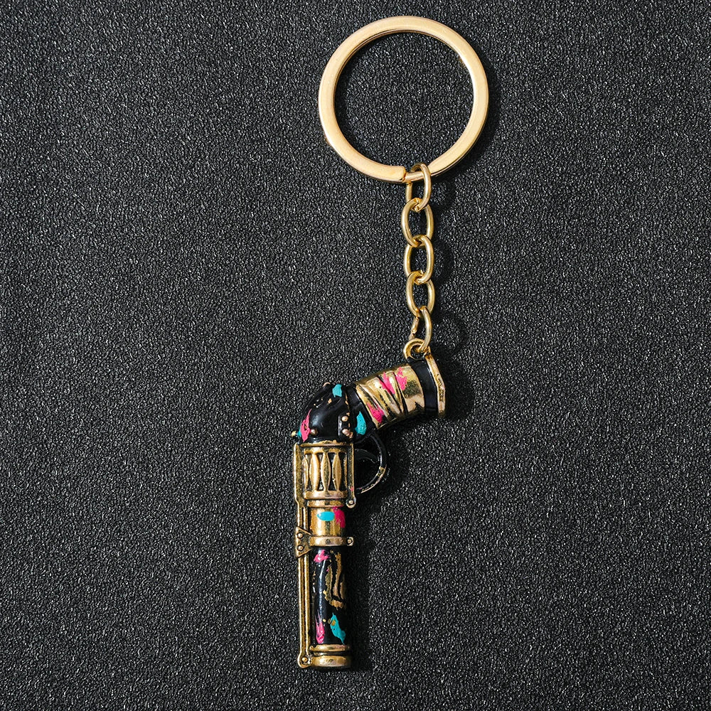 League of Legends - Jinx Metal Gun Keychain and Necklace