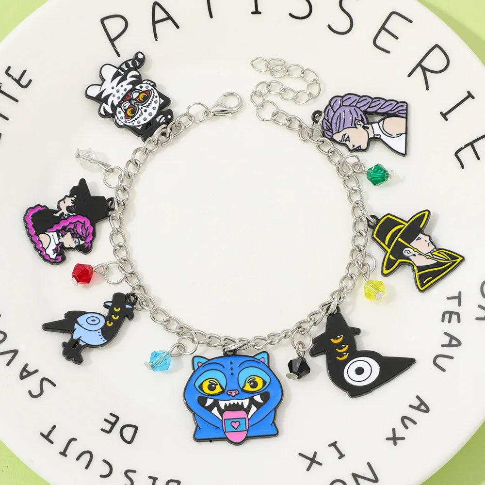 K-Pop Demon Hunters Charm Bracelet – Adjustable Chain with Character Charms