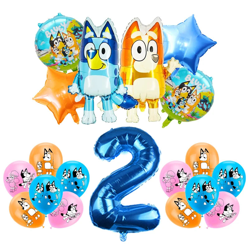 Bluey Birthday Balloon Set (1–9 Years)