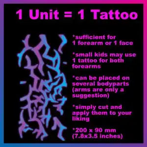 UV Glow Temporary Tattoos – Cut, Apply & Glow