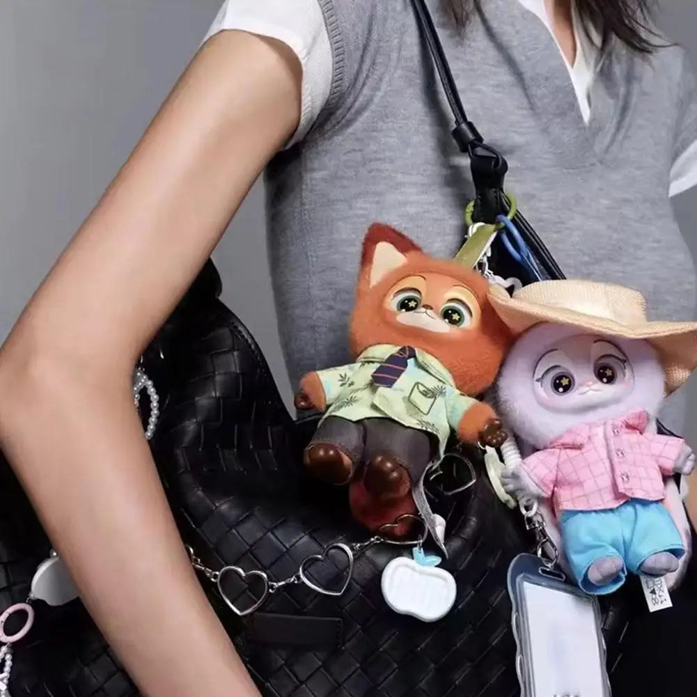 Zootopia Plush Character Keychains – Mini Plush Bag Charms