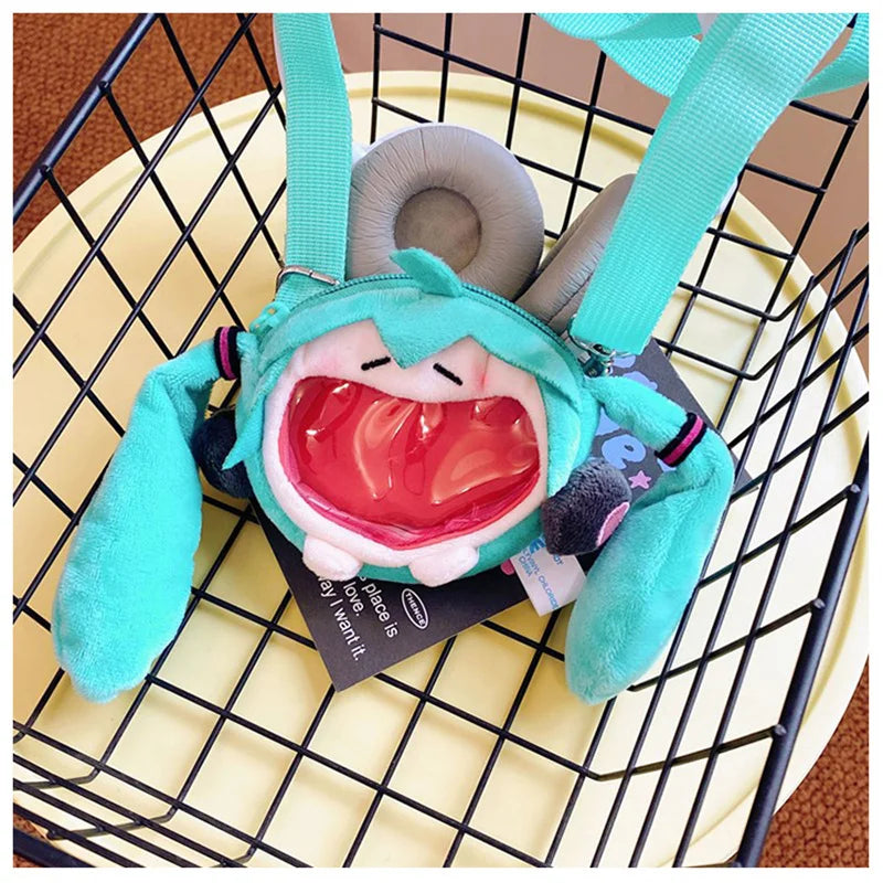 Hatsune Miku Plush Crossbody Bag – Cute Anime Shoulder Purse