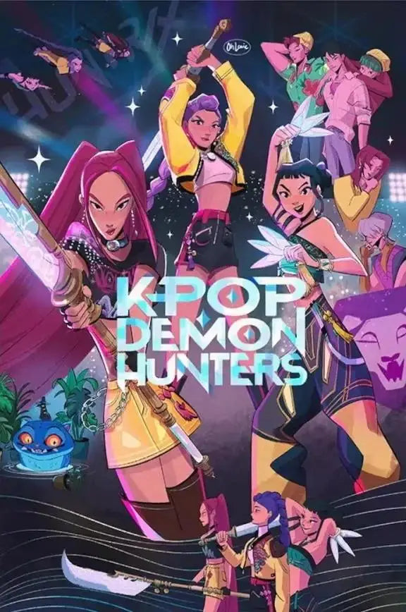 K-Pop Demon Hunters Poster – Cotton Canvas Wall Art (40x50cm, No Frame) – 4 Variants