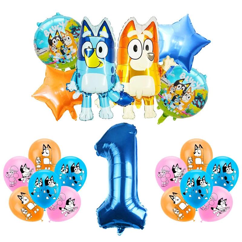 Bluey Birthday Balloon Set (1–9 Years)