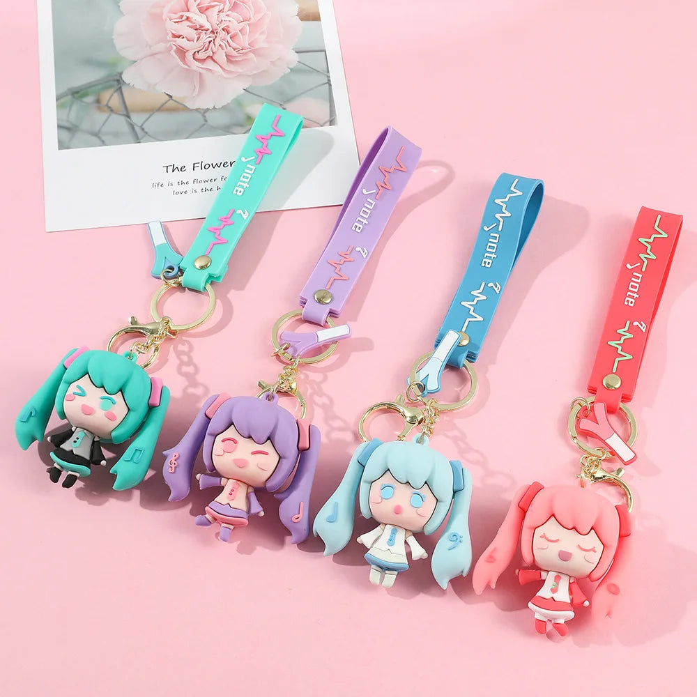 Hatsune Miku Keychain with Charm Strap