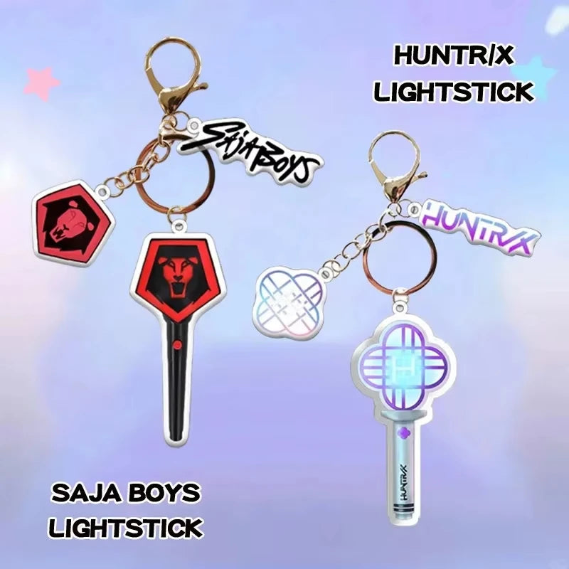 K-POP Demon Hunters Lightstick Keychain Set (2-Pack) – Saja Boys & Huntrix