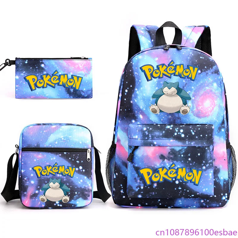 Pokémon 3-Piece Backpack Set – School, Travel & Everyday Bag Collection