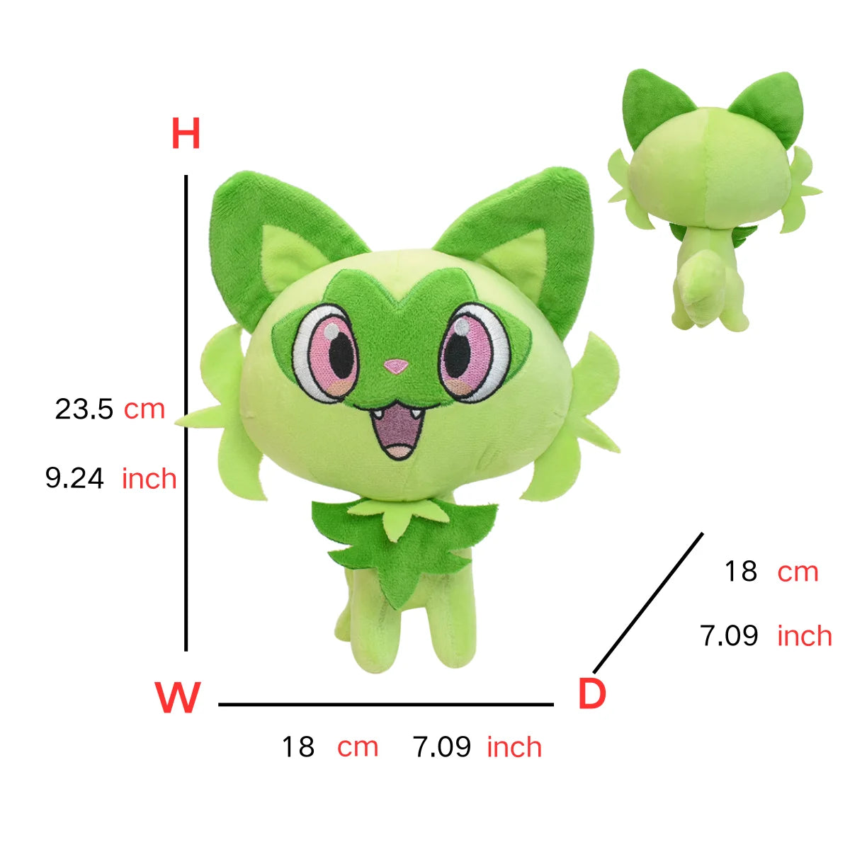 Pokémon Plush Toy Set – Meowscarada, Floragato & Sprigatito