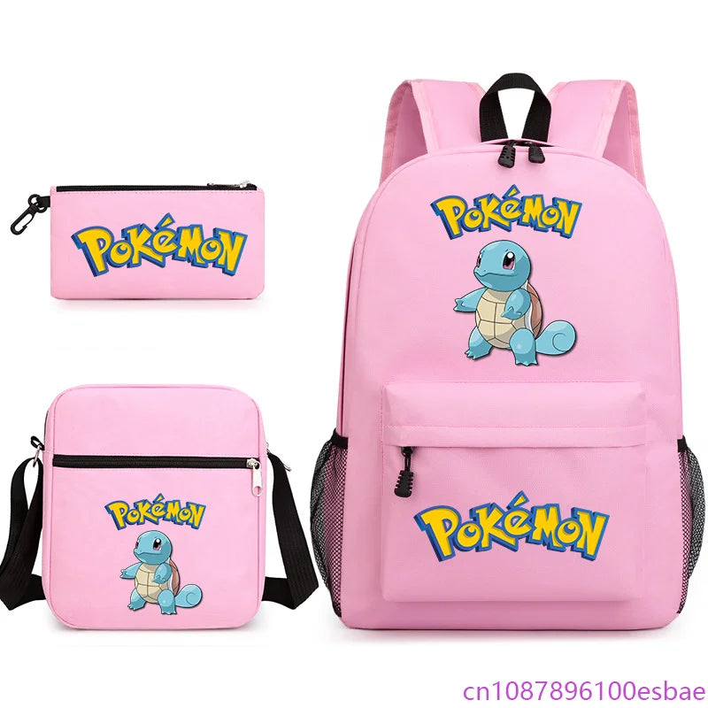 Pokémon 3-Piece Backpack Set – School, Travel & Everyday Bag Collection
