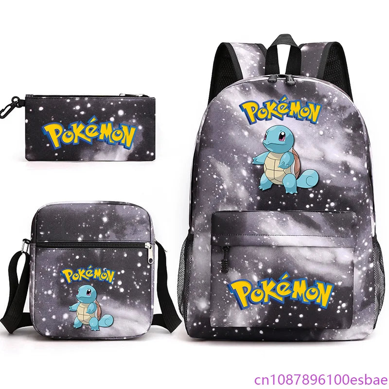Pokémon 3-Piece Backpack Set – School, Travel & Everyday Bag Collection