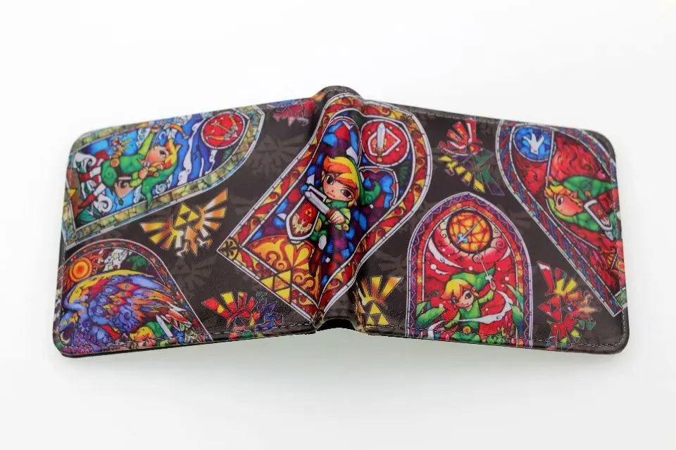 The Legend of Zelda PU Wallet Men Purse Zelda Game Style Wallet Card Coin Storage Game Peripherals Students Fashion Friends Gift