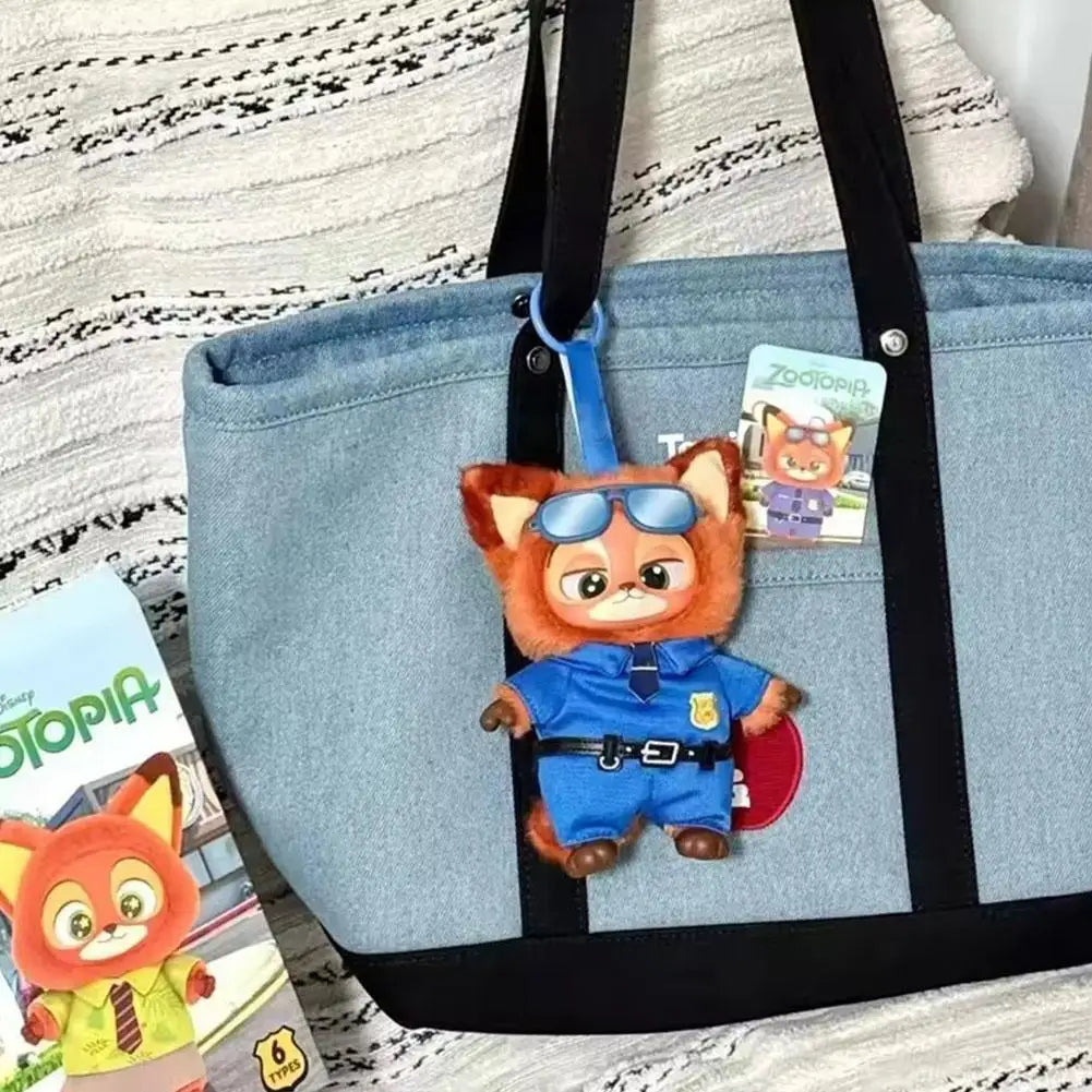 Zootopia Plush Character Keychains – Mini Plush Bag Charms
