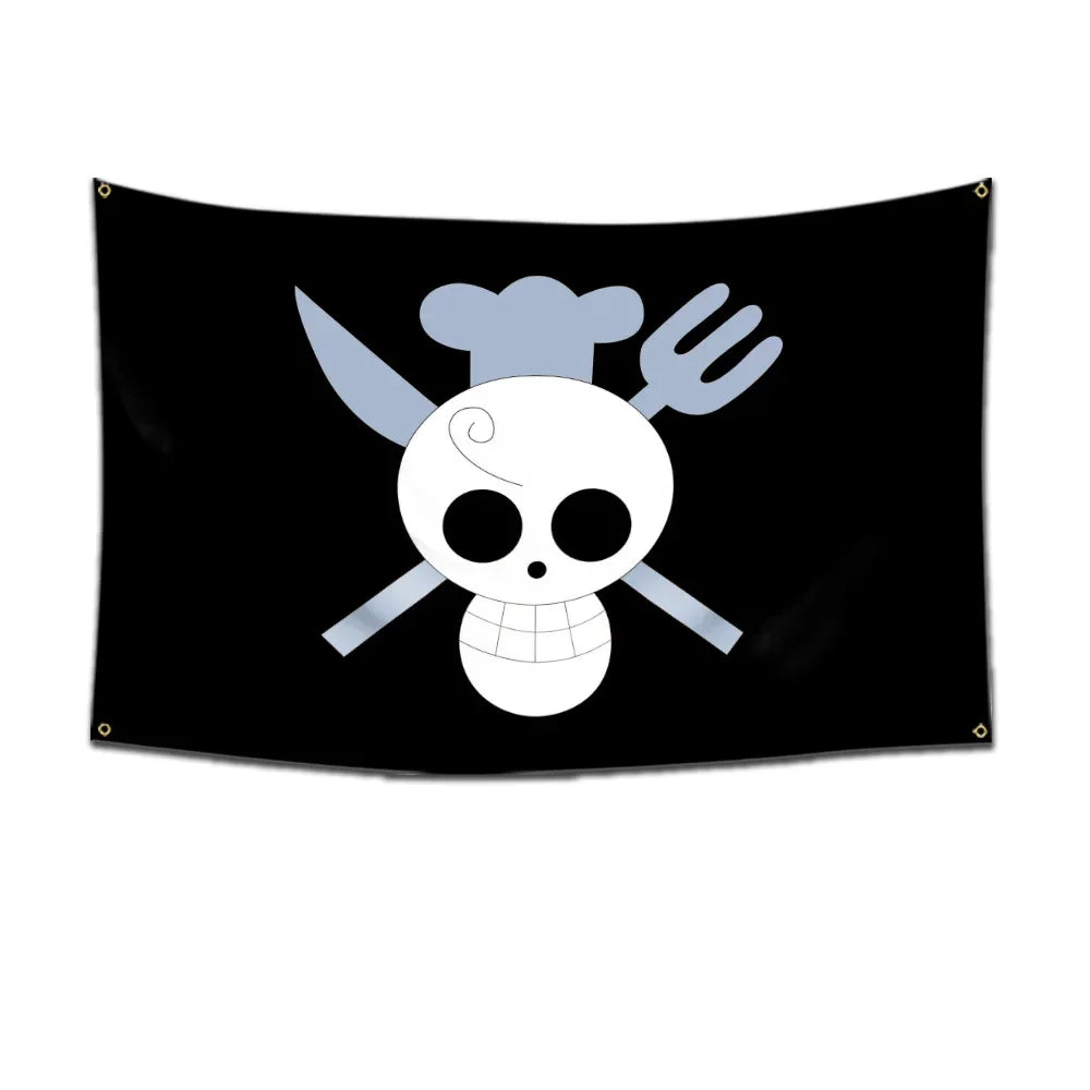 One Piece Pirate Flag Tapestry – 60x90cm Anime Wall Banner (Multiple Variants)