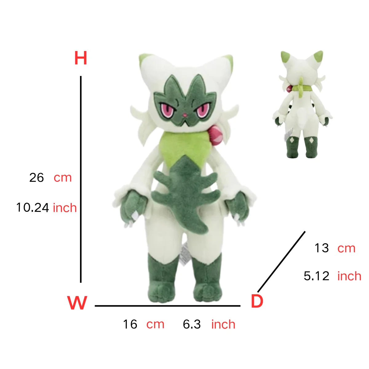 Pokémon Plush Toy Set – Meowscarada, Floragato & Sprigatito