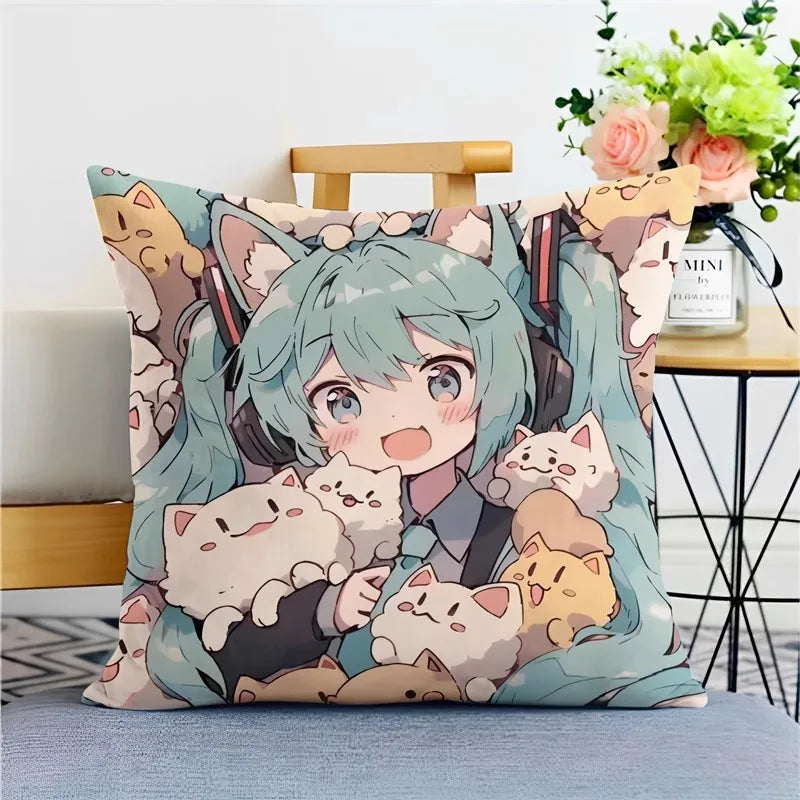 Hatsune Miku Anime Throw Pillow Covers