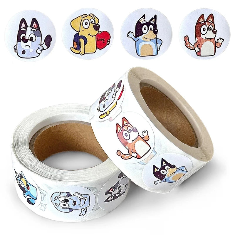 Bluey - 500 Sheets/Roll Sticker