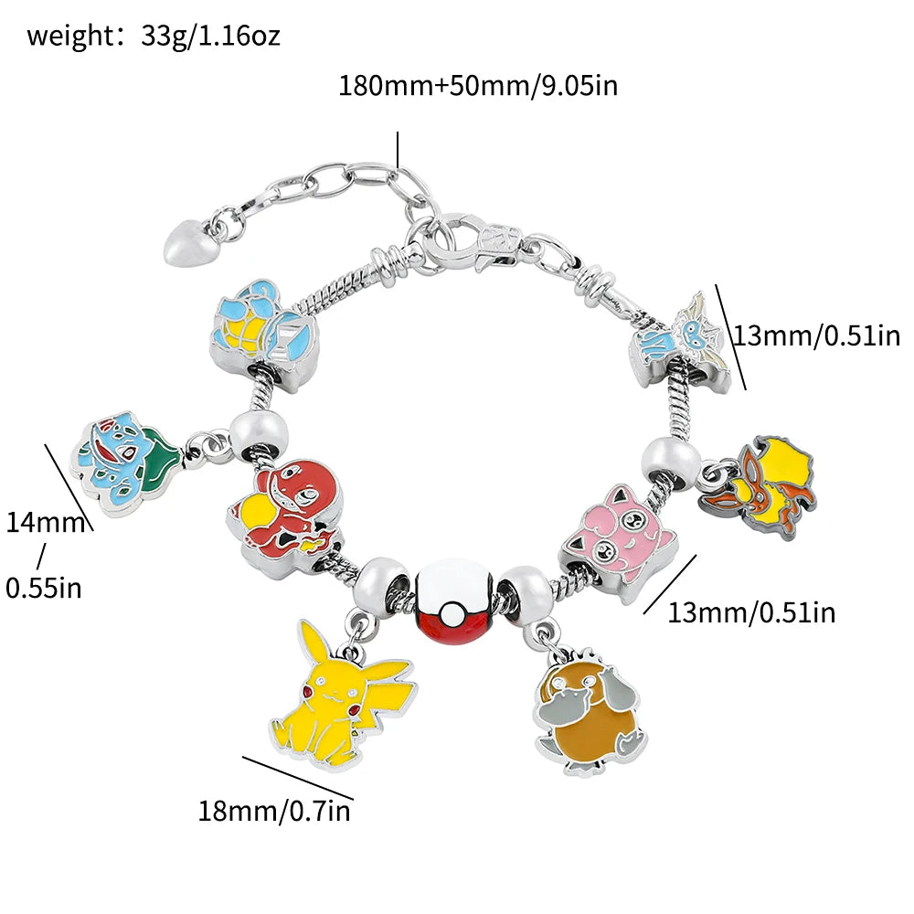 Pokémon Charm Bracelet – Poké Ball & Character Dangle Charms