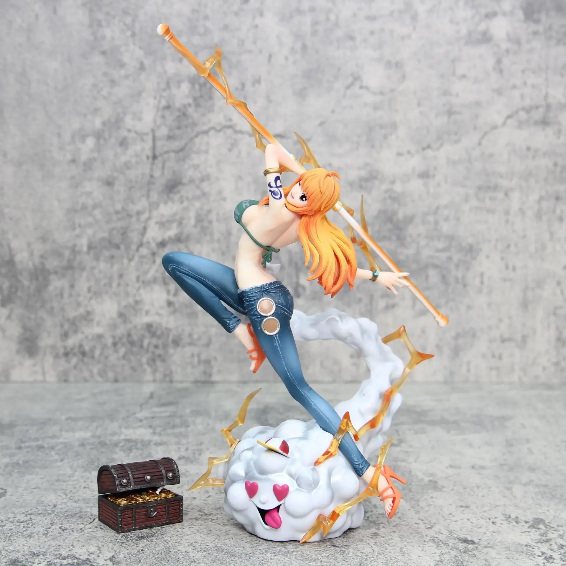 One Piece – Nami Action Figure with Zeus & Treasure Chest (32cm)