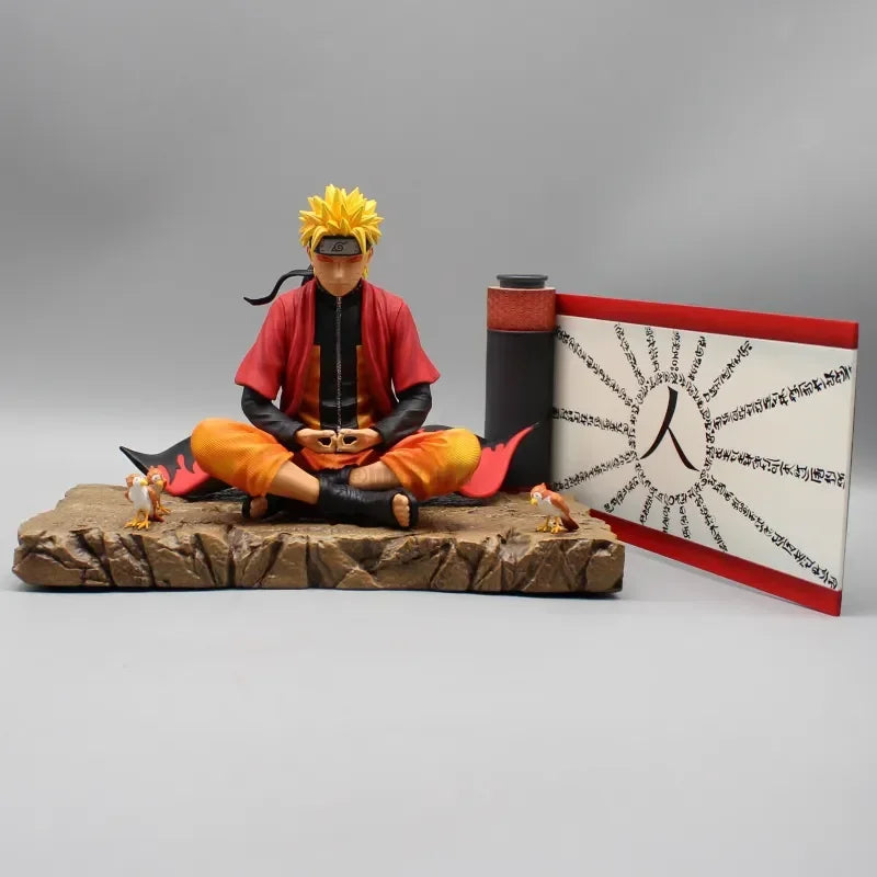 Naruto Sage Mode Statue – Meditation Pose with Scroll & Toads