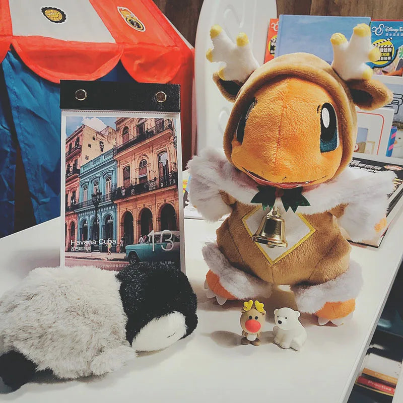 Christmas Pikachu & Charmander Plush Set – 25cm Holiday Edition