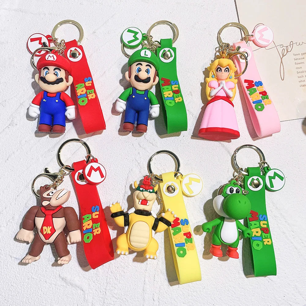 uper Mario Character Keychain – Mario, Luigi, Yoshi & More