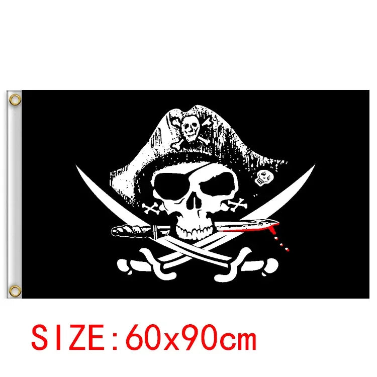 One Piece Pirate Flag Tapestry – 60x90cm Anime Wall Banner (Multiple Variants)
