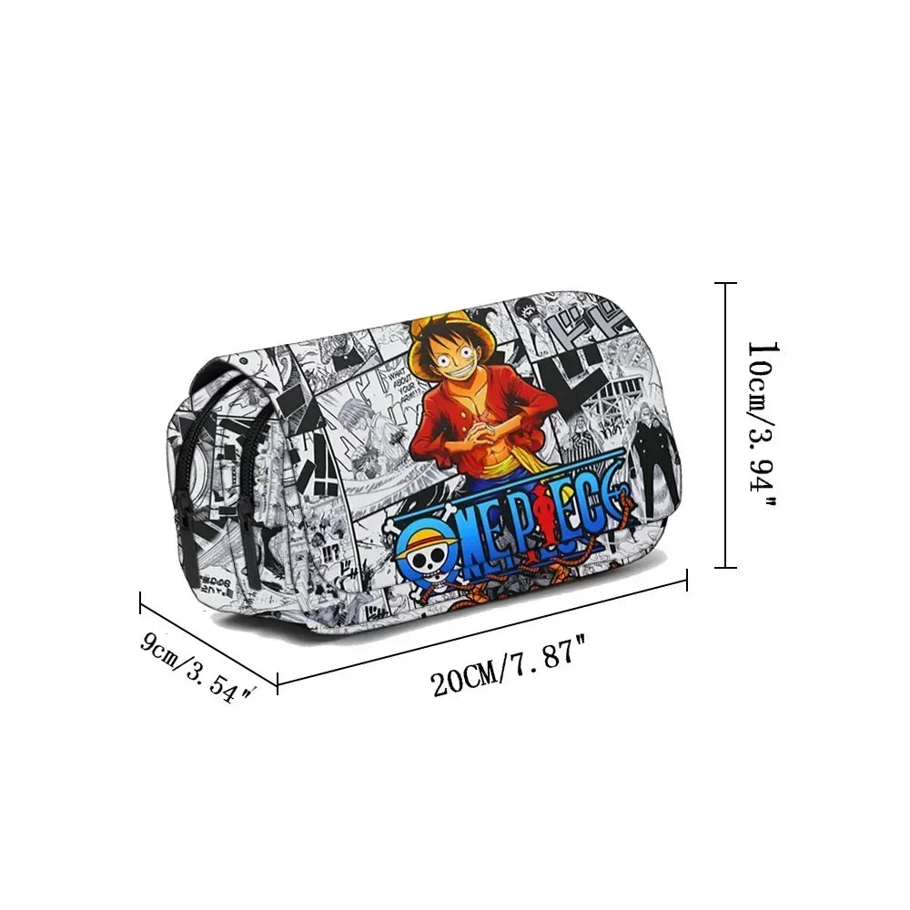 One Piece Zipper Pencil Case – Anime Stationery Bag