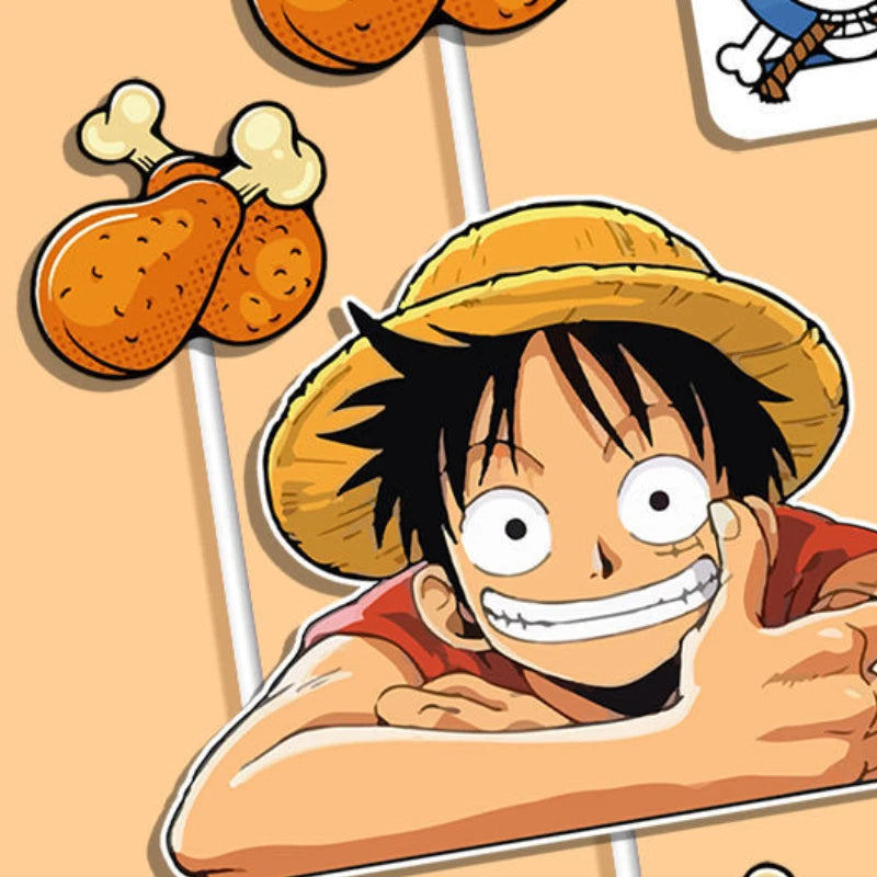 7pcs One Piece Luffy Cake Topper Set
