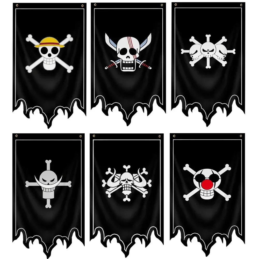 One Piece Pirate Crew Jolly Roger Wall Flag – 30x50cm
