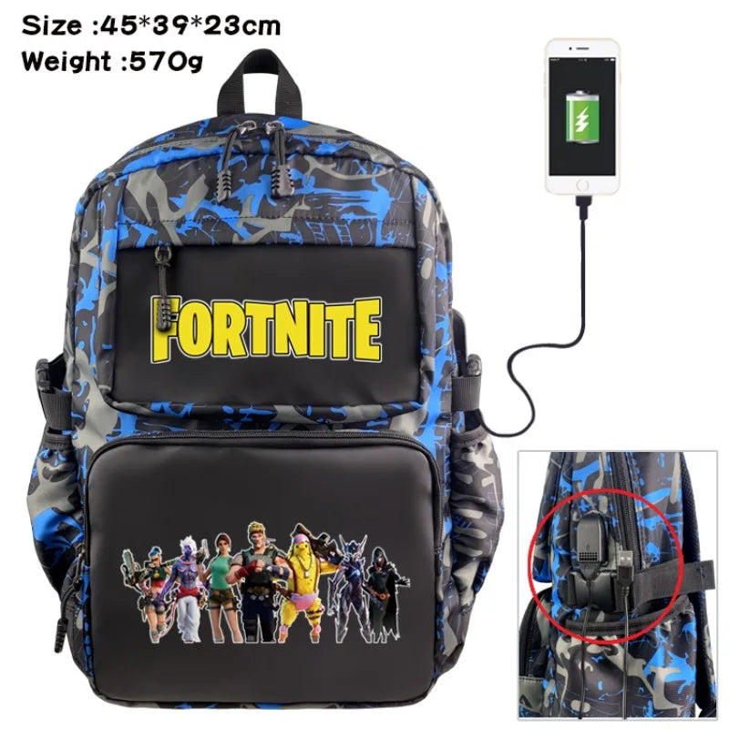 Fortnite Backpack – USB Charging Port – 45x39x23cm – Multiple Variants