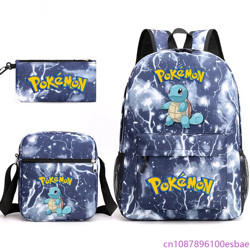 Pokémon 3-Piece Backpack Set – School, Travel & Everyday Bag Collection