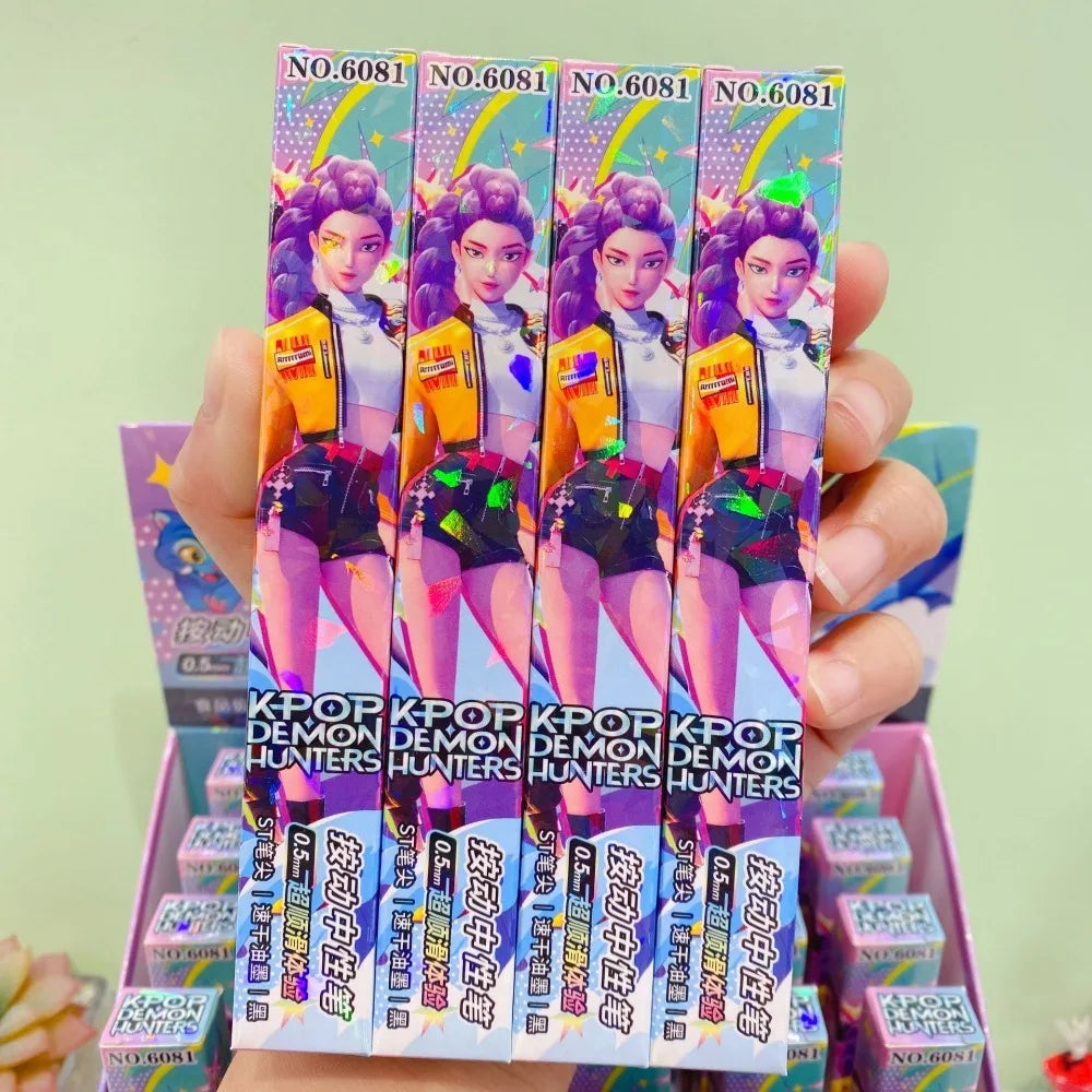 K-POP Demon Hunters Gel Pen Blind Box – 1/3/6/12PCS Set