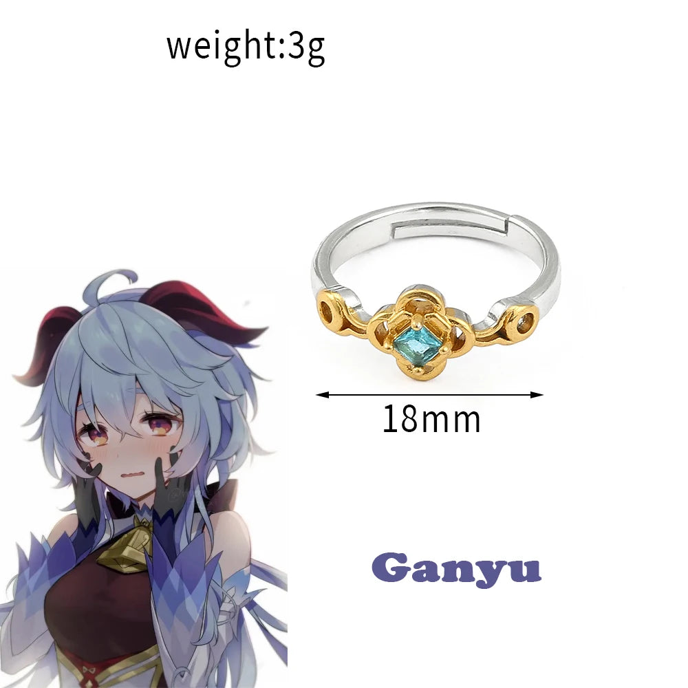 Genshin Impact Character Rings – Anime Jewelry Collection