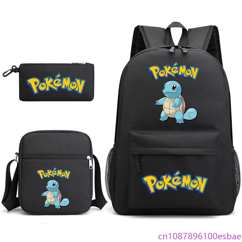 Pokémon 3-Piece Backpack Set – School, Travel & Everyday Bag Collection