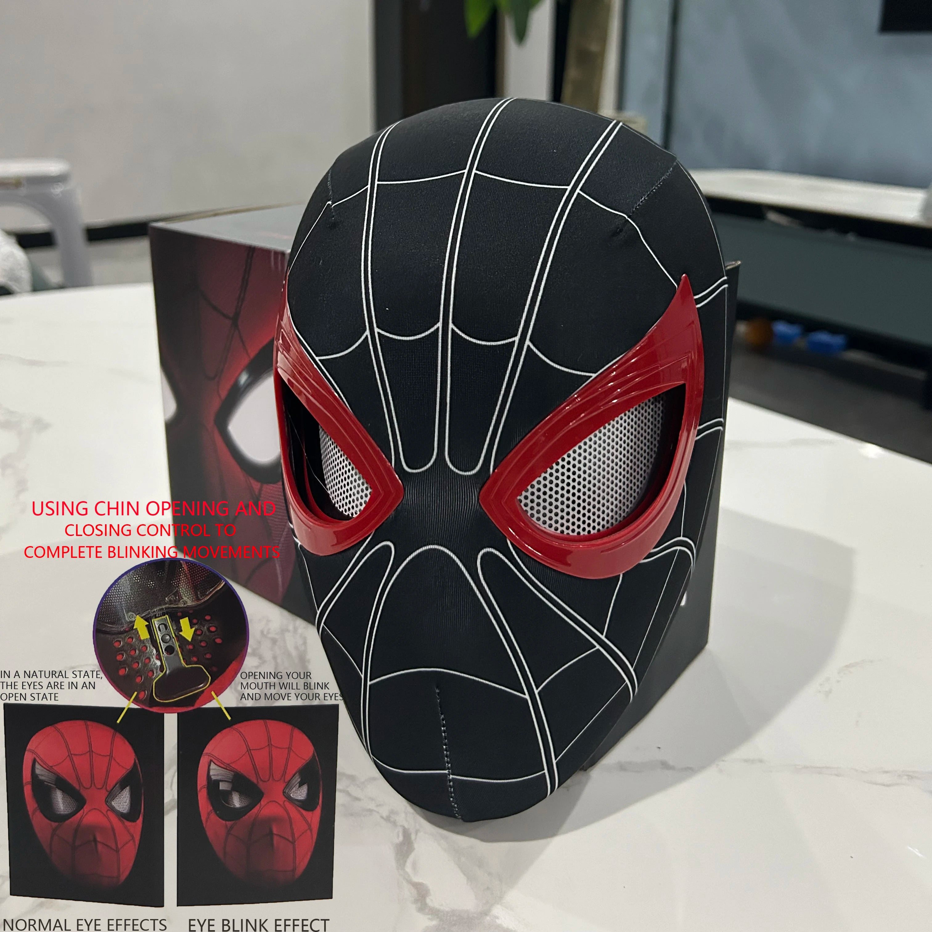 Miles Morales Spider-Verse Blinking Eye Mask