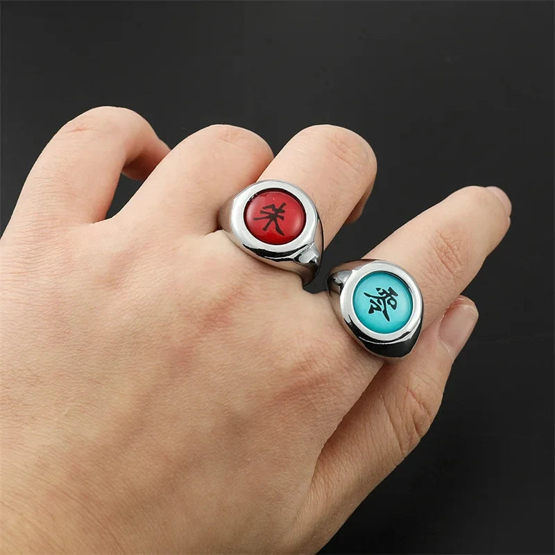 10pcs Naruto Akatsuki Rings Anime Itachi Figure Cosplay Action Accessory Jewerly Cool Boys Children Kids Toys Gifts