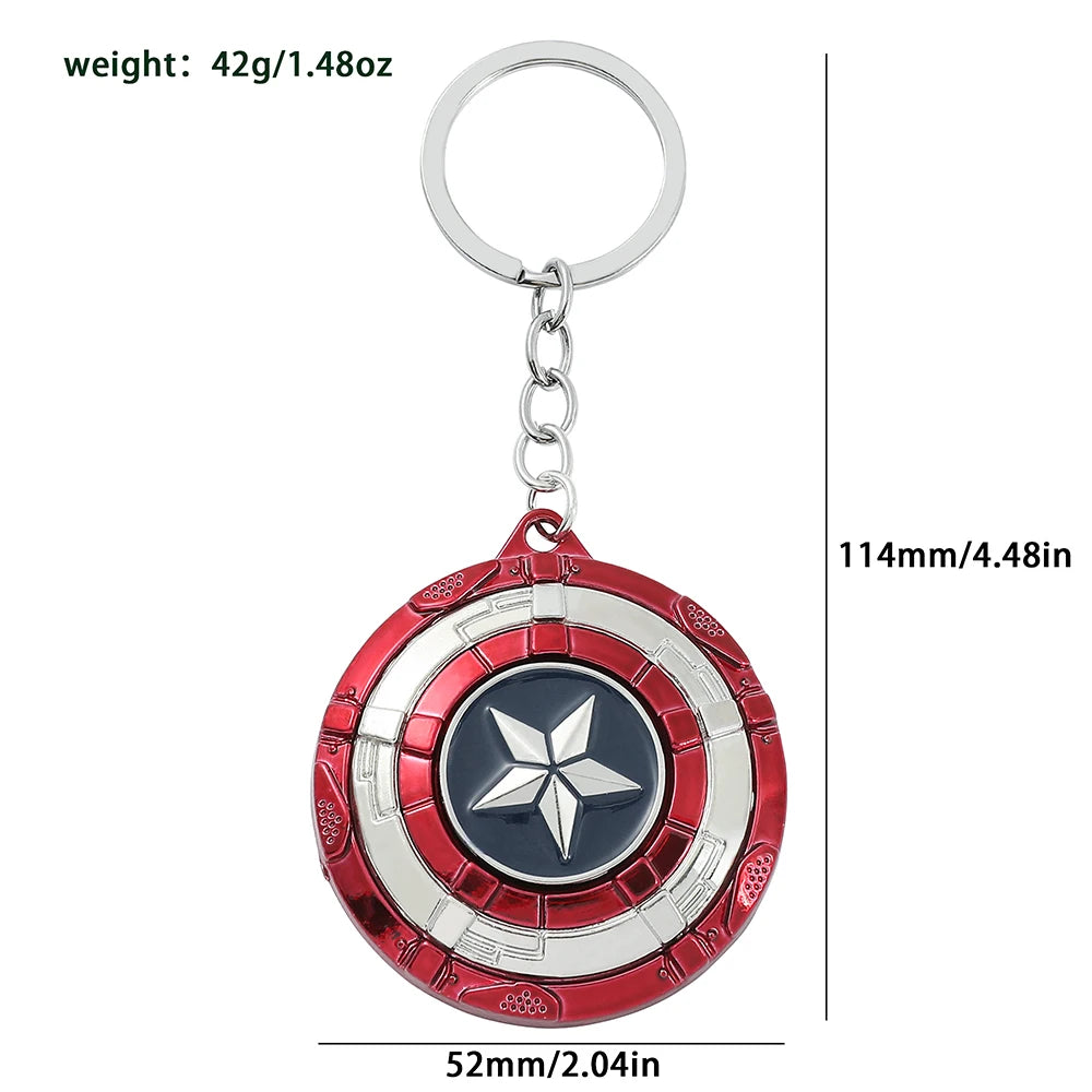 Captain America Shield Metal Keychain – Premium Zinc Alloy (52mm)